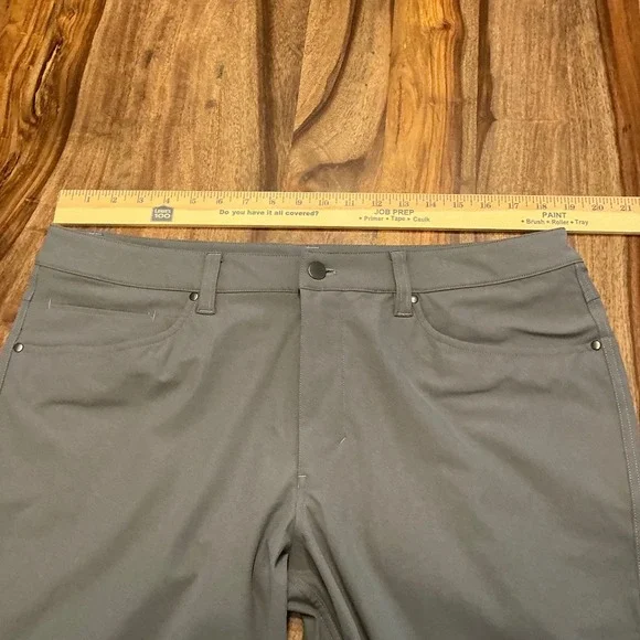 Lululemon ABC Classic-Fit 5 Pocket Pant Warpstreme Stretch Gray W36 - Picture 10 of 14